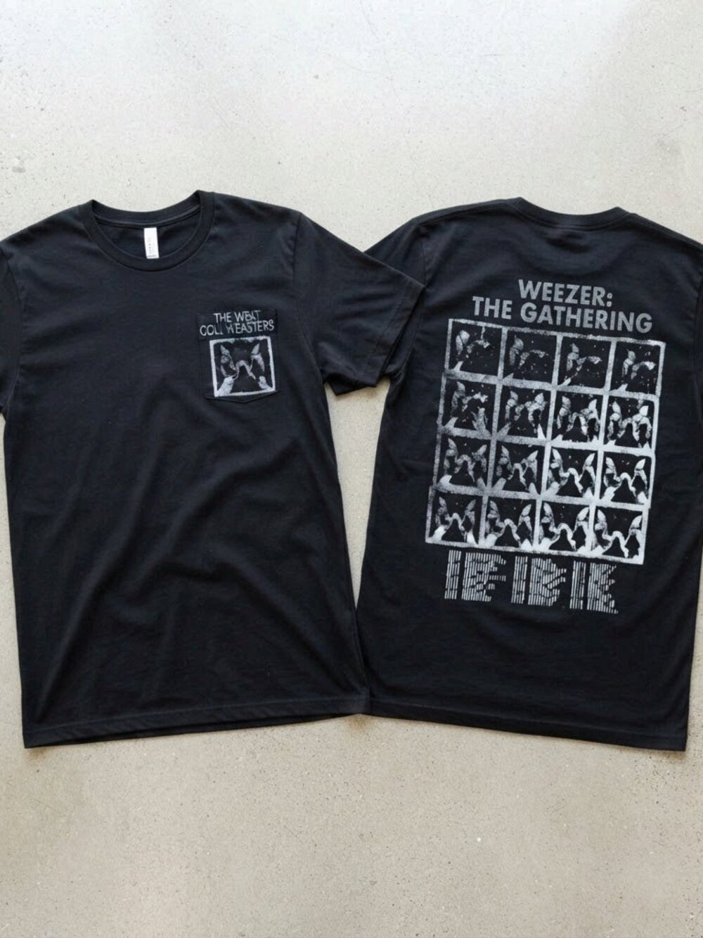 Weezer The Gathering Tour Photo Grid Black T-Shirt S-4XL